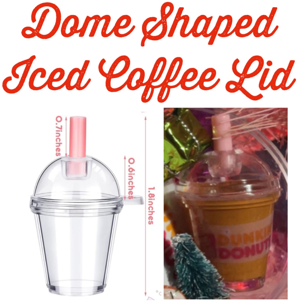 Dunkin Donuts Christmas Ornament Iced Coffee Etsy