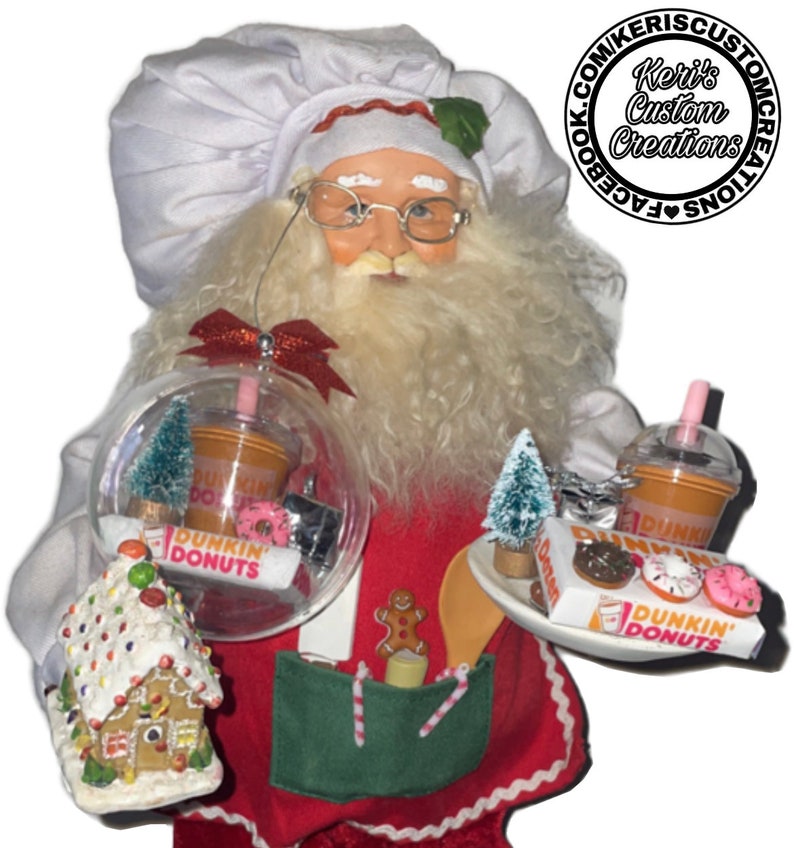 Dunkin Donuts Christmas Ornament Iced Coffee Etsy