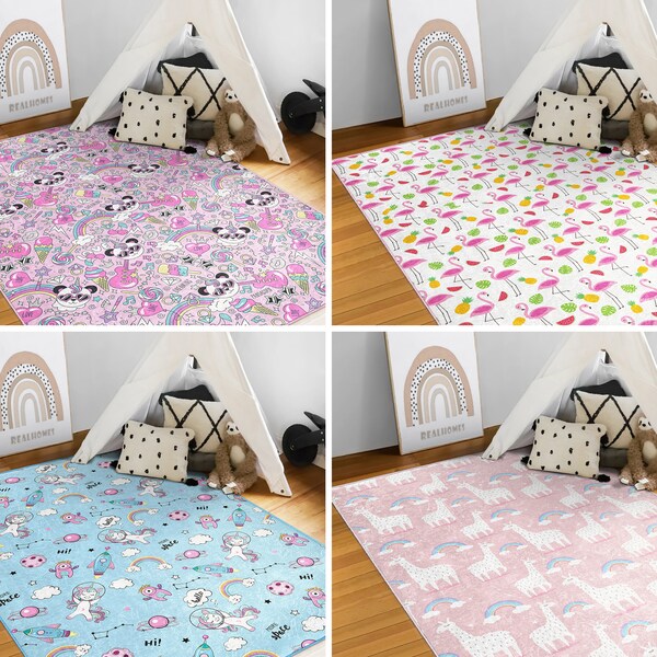 Unicorn Rainbow Rug Etsy