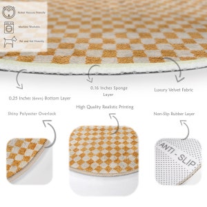 Checkered Round Ruggeometric Carpetcheckerboard Circle Rugsseamless ...
