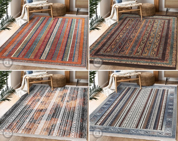 4x6 FT Traditional Area Rugs Anti-Slip Carpet Runner Floor Mat
