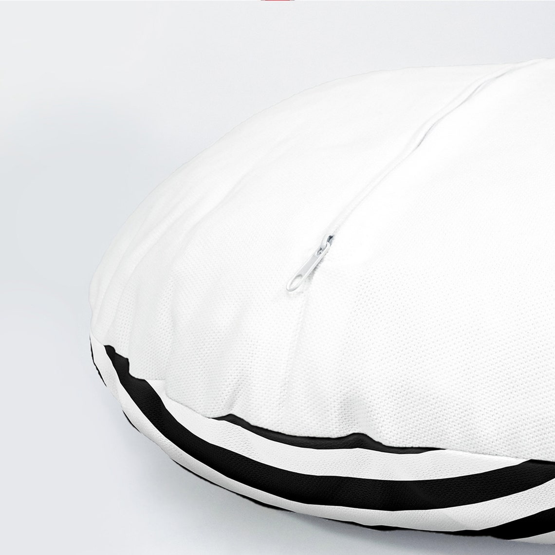 Set of 4 Striped Round Pillow Covers Gift Decor Plain 4 Etsy