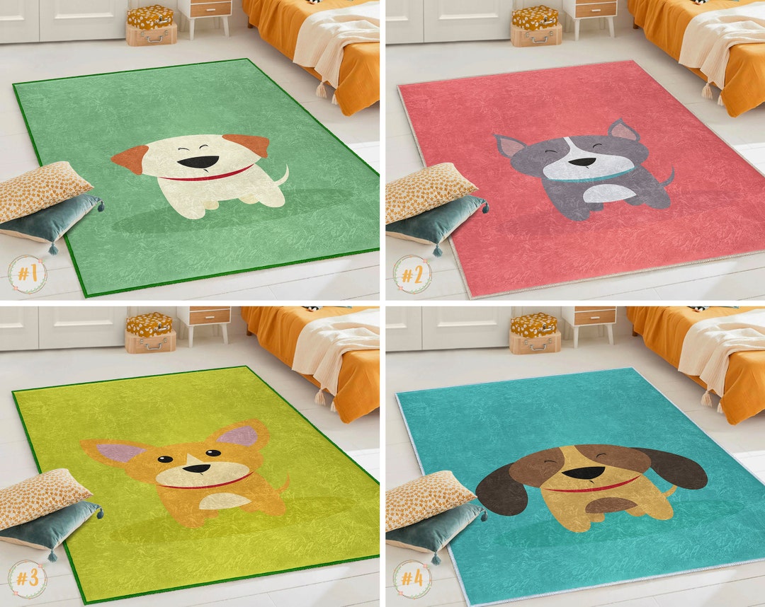 Dog Activity Rugpuppy Rectangular Toddler Carpetpet Nursery Ruganimal ...