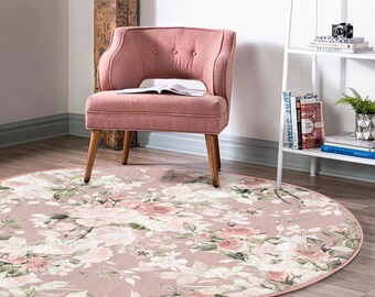 Round pink rug deals
