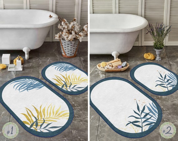 Alfombra para baño hojas