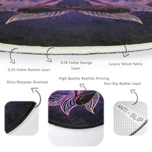 Yoga Round Rug Yoga Round Rugmeditation Floor Carpetspiritual Non Slip Circle ...