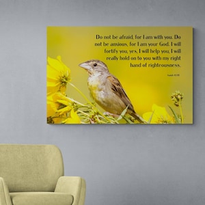 JW Gifts Wall Canvas Isaiah 41:10. Do not be anxious, for I am your God. Housewarming gift. Uplifting addition to your living area!
