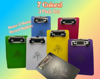 JW Ministry Supplies House to house mini clipboard. 3 Pack set. Best Life Ever Image. NEW 7 Colors! 5.9x3.9 inch. Ministry Organizer.