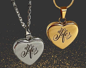 Personalized Heart Necklace: Engraved Stainless Steel JW Pioneer Gift