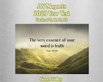 JW Magnets 2023: Lush Green Valley Scene, Pioneer Gift