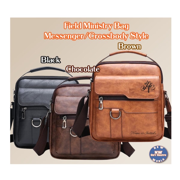 Field Ministry Bag Organizer, Crossbody, Shoulder, or Handle. For Adults, Teens, Child, Male or Female. New Style. JW Gifts. Briefcase