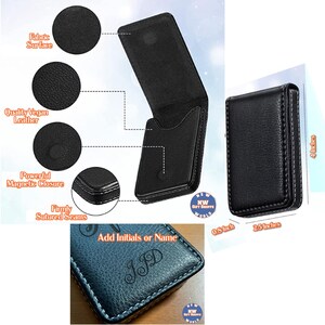 Personalized Vegan Leather Contact Card Case - JW Gifts bild 2