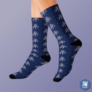 JW Gifts Socks, Best Life Ever - White on Navy Blue Design. Unique but stylish gift. For him or her. Add some creativity to your socks!