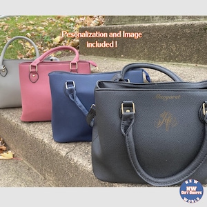 Organiseur de sac à main personnalisé pour femmes JW. Peut également servir de bandoulière ou de sac à main. 4 couleurs. Cuir végétalien. Pionnier ou éditeur JW Gift