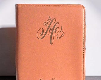 JW Tract Holder MINI: Ministry Organizer. Personalized Vegan Leather.  Spanish available.