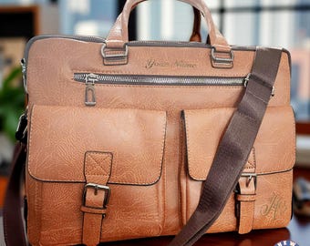 Enzo Rossi Black Leather Briefcase Soft Case - Etsy