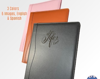 Personalized Vegan Leather JW Ministry Organizer with Phone Holder