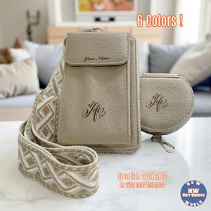 Cartera de cuero vegano personalizada para celular: regalo pionero de JW