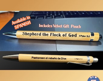 Personalized Bamboo Pen: JW Elders Gift - Spanish Available. Personalization Included!