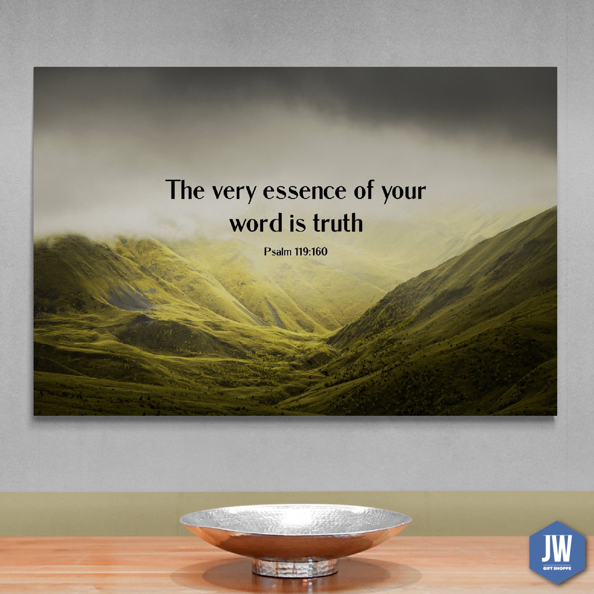JW Gifts Wall Canvas 2023 Year Text With Lush Green Valley Etsy