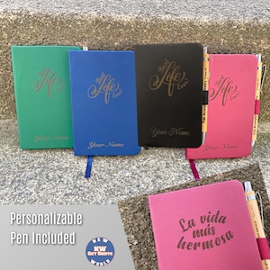 Ensemble de prises de notes personnalisables JW Ministry Organizer | Cuir végétalien, JW Pen, Best Life Ever et La Vida Más Hermosa - Cadeau pionnier