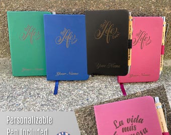 Personalizable Vegan Leather Ministry Organizer notebook: JW Pioneer Gift with Engraved Pen