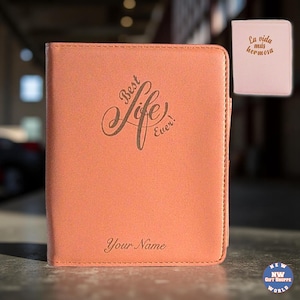 JW Tract Holder MINI: Ministry Organizer. Personalized Vegan Leather. 2025 Tractholder. Spanish available.