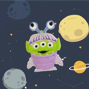 Toy story Alien iron on, sew on patch, embroidery applique