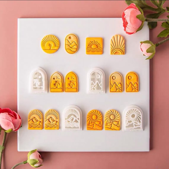 Kit Tampons Créatifs En Silicone Pour Argile & Pâtisserie - Motifs Détailés - Réutilisables - 10x8cm