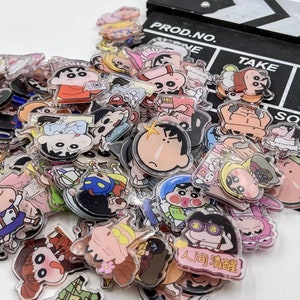 クレヨンしんちゃん アクリル絵の具 サイズ 4 cm、ランダム 25 個、DIY クラフト用品