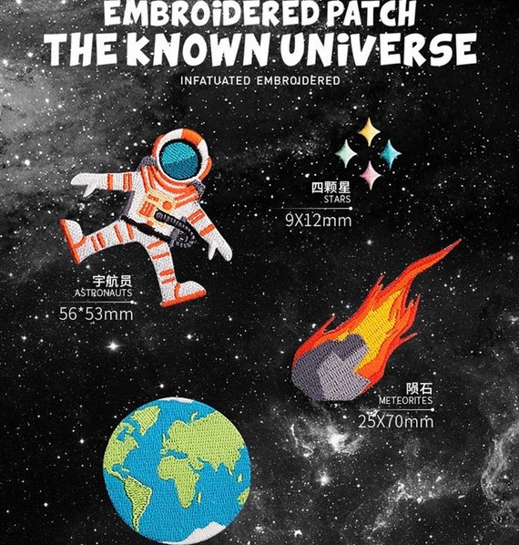 Rainbow Planet Patch Iron On Sew On NASA Space Star Embroidered Badge Applique E - Foto 5