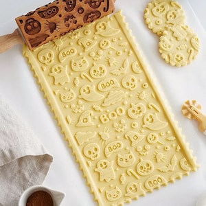 Halloween rolling pin,embossing cookie roller ,cutter , biscuit roller