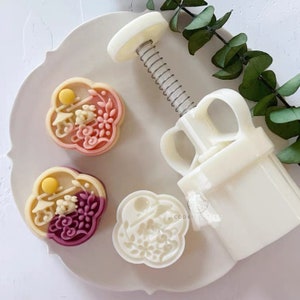 Bunny moon cake mold, cookie stamps