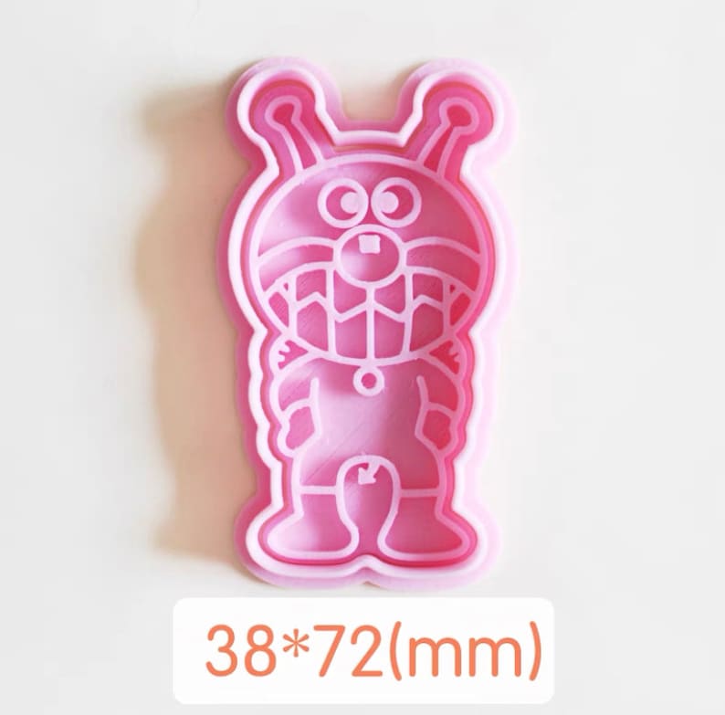 Cartoon Anpanman cookie cutter with stamp, biscuit mold, playdoh cutter, cake decoration mold 10