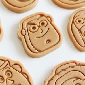 Cartoon toy story cookie cutter with stamp, biscuit mold, playdoh cutter, cake decoration mold