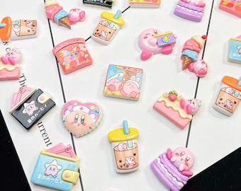 Kirby Resin flat back charm, random 20pcs,DIY craft supply