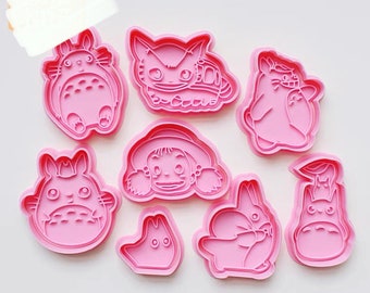 Japanese Anime cookie cutter with stamp, biscuit mold, playdoh cutter, cake decoration mold