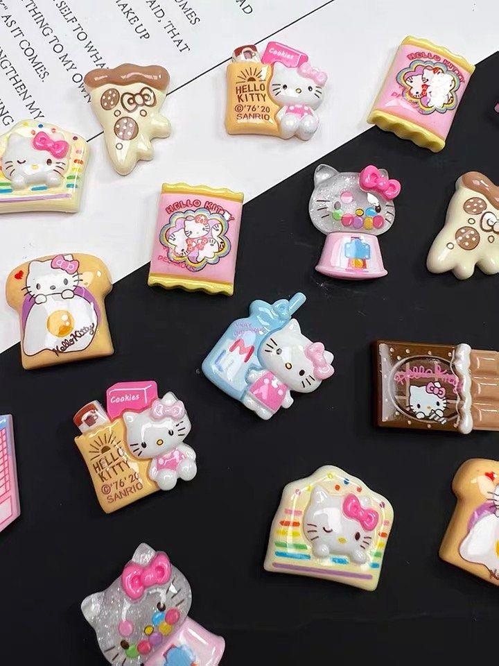 Kitty Resin flat back charm, random 20pcs,DIY craft supply