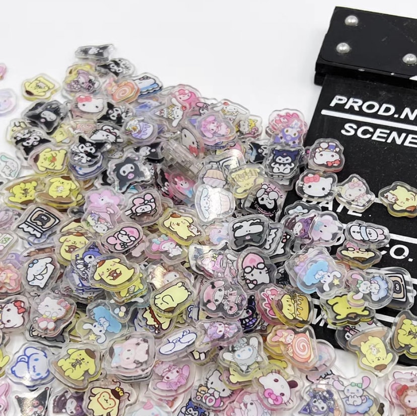 Sanrio Acrylics size 2cm, random 50pcs,DIY craft supply