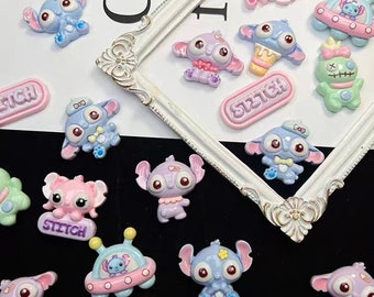 Stitch Resin flat back charm, random 20pcs,DIY craft supply