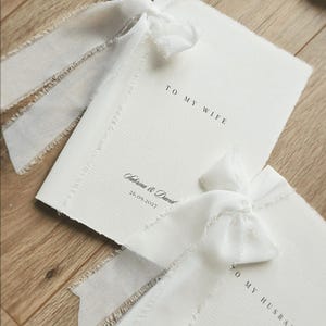 2 wedding vow booklets | To my husband | To my wife | Vows | Our Vows | His Vows | Her Vows