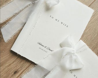 2 wedding vow booklets | To my husband | To my wife | Vows | Our Vows | His Vows | Her Vows