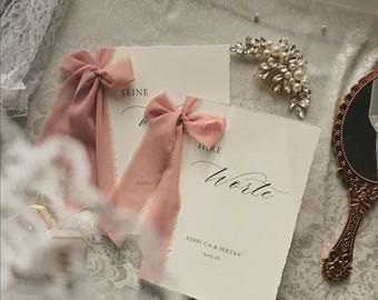 2x Eheversprechen Büchlein | Ehegelübde Heft mit Seidenband | Seine Ihre Worte | Eheversprechen Heft personalisiert