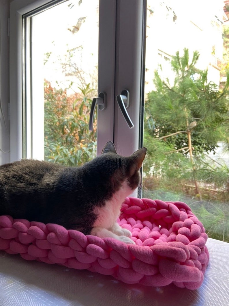 CAT WINDOW BED Cute Cat Bed Vegan Cat Bed for Windowsill Etsy