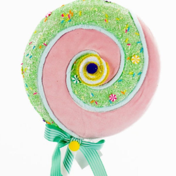 18" Lollipop- Light Pink/Green