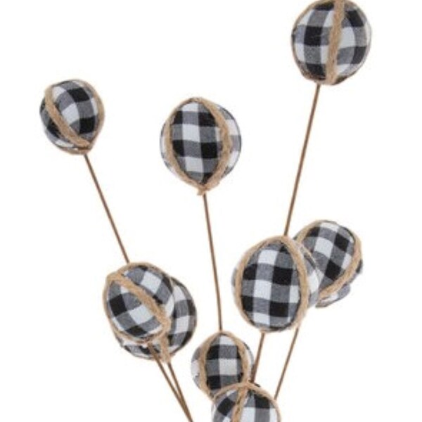 White & Black Buffalo Check Ball Pick