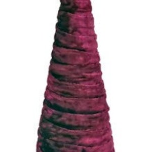 18" Green or Burgundy Velvet Cone Tree