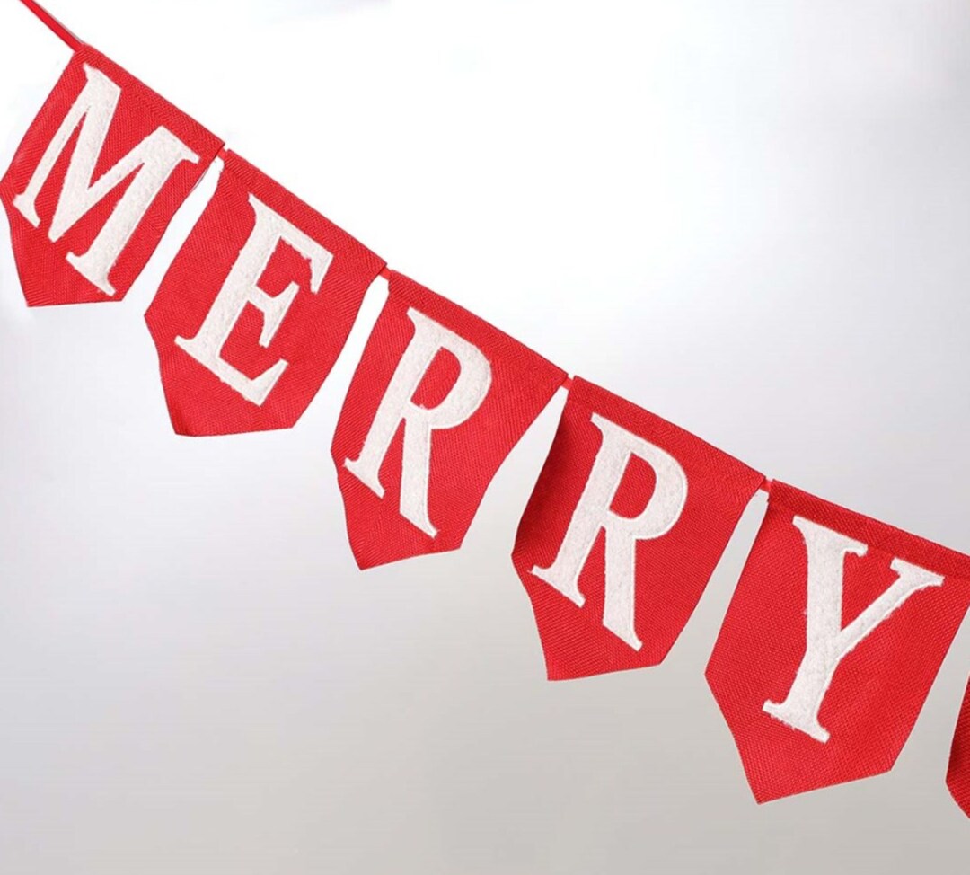 Etsy Merry Christmas Banner 
