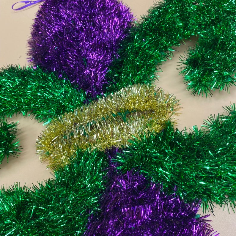 Fleur De Lis Tinsel Decoration Etsy