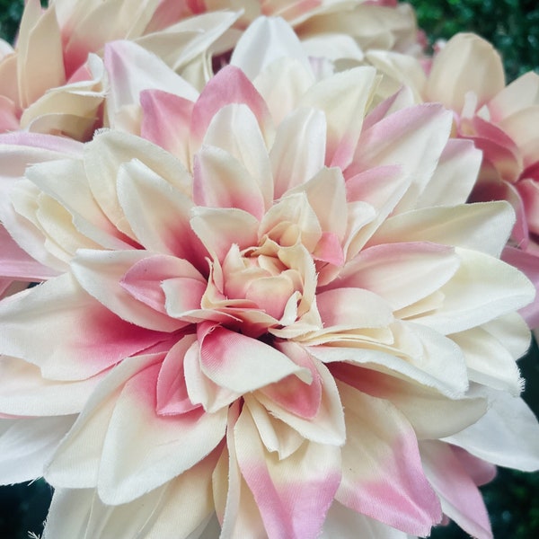 28" roze en crèmekleurig Dahlia bloemstuk met groen